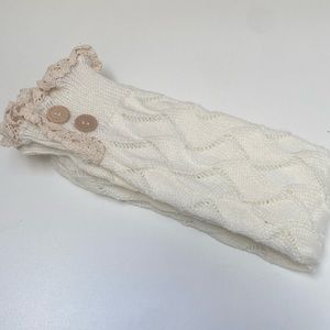 Lace Ruffle Edge Knit Boot Socks